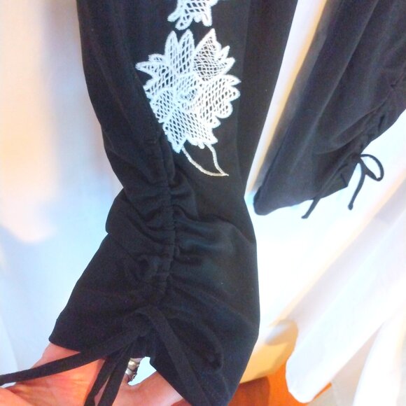 WHBM Cargo Leggings XXS Ruched Hem Romantic Utility Balletcore Coquette Lace - Picture 5 of 12